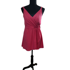 Women's Pink One Piece Bathing Suit w/ Dress Size M Pink